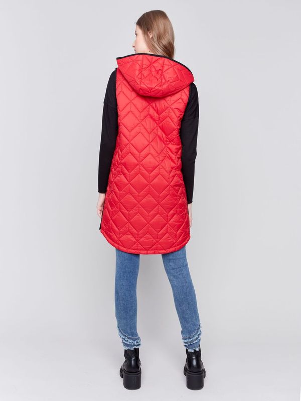 Charlie B. Long Quilted Red Vest