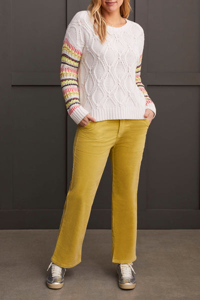 Tribal Accent Sleeve Knit Sweater