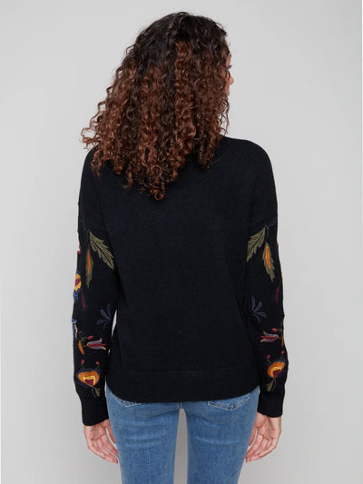 Charlie B Embroidered Sweater C2893