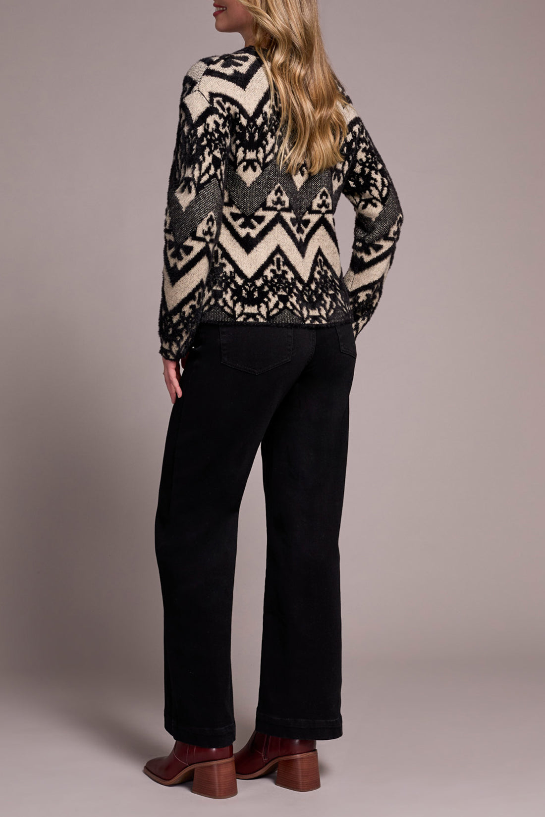 Tribal Crew Neck Cozy Sweater 2357O
