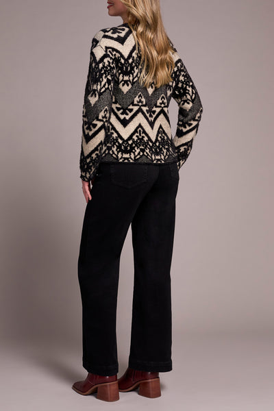 Tribal Crew Neck Cozy Sweater 2357O