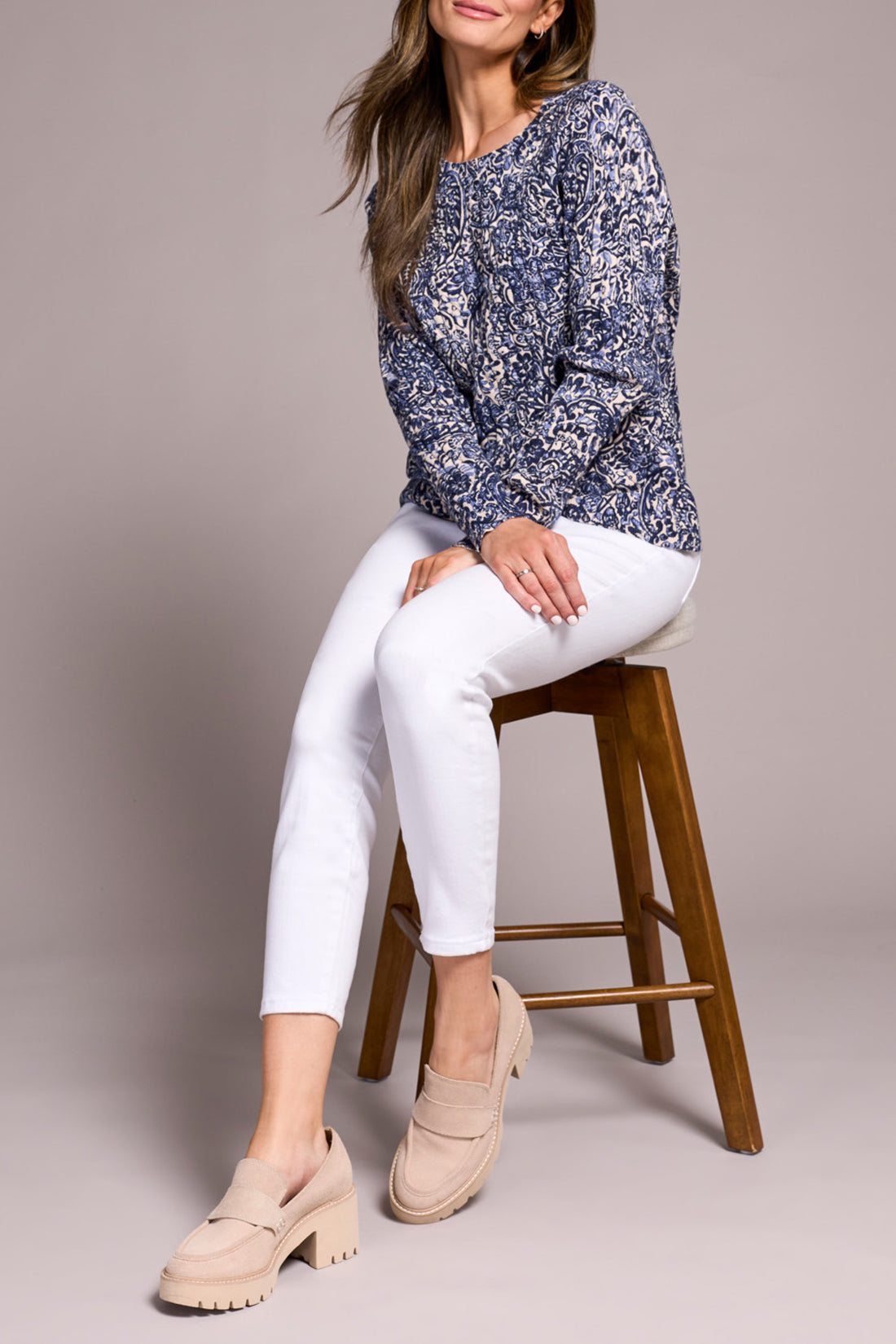 Tribal Crew Neck Sweater 2383O-576
