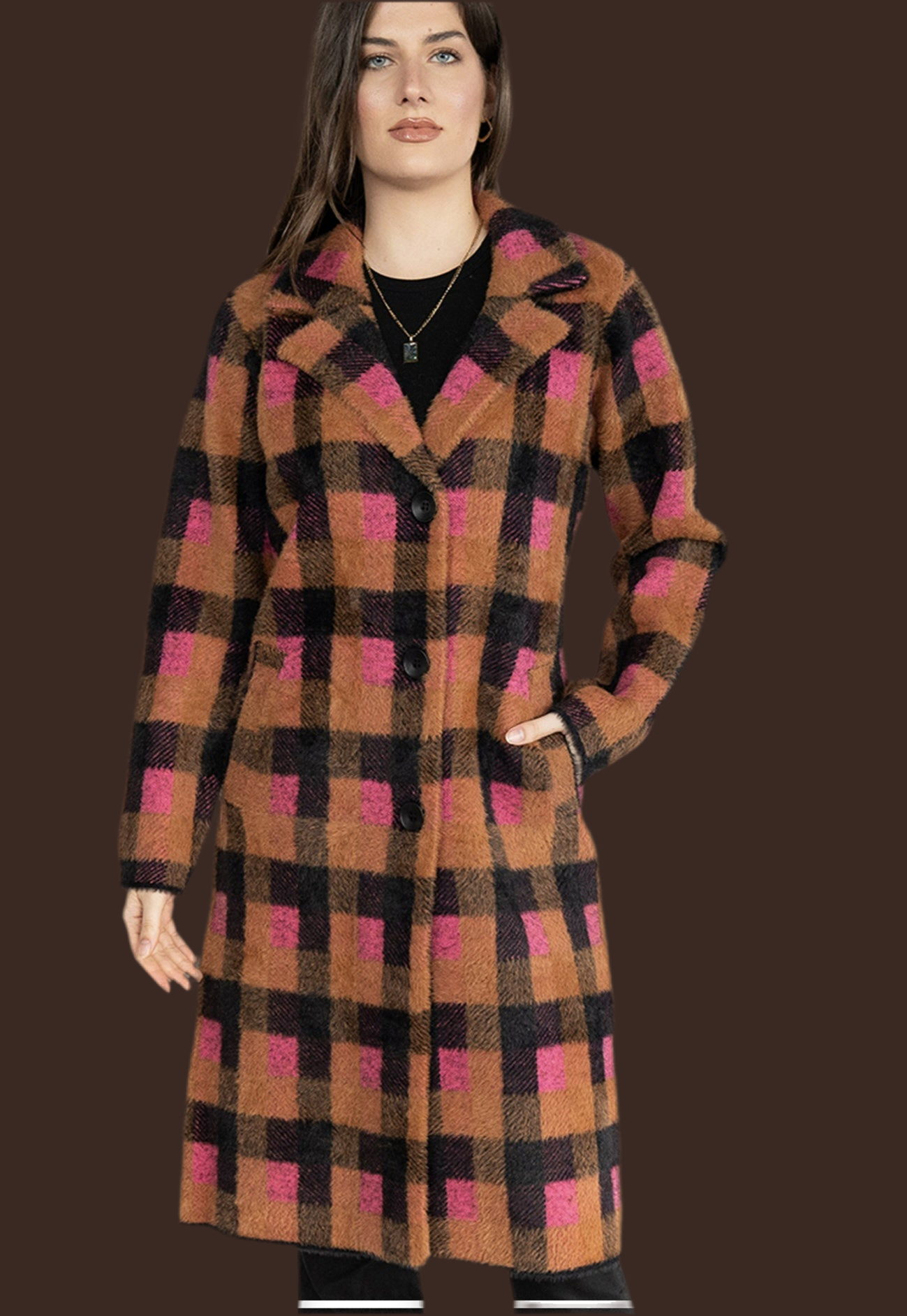 Nikky Plaid Coat GN418