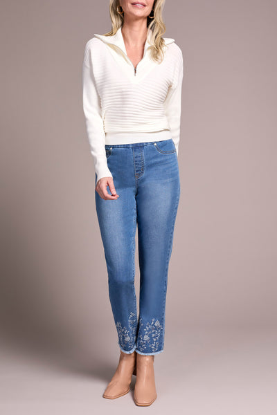 Tribal Embroidery Detail Jeans 5952O-5132