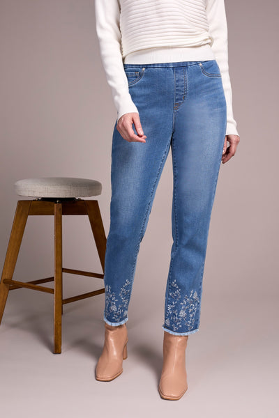 Tribal Embroidery Detail Jeans 5952O-5132