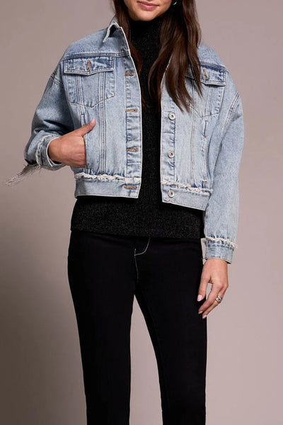 Tribal Chain fringe Jean Jacket 6021O-5080