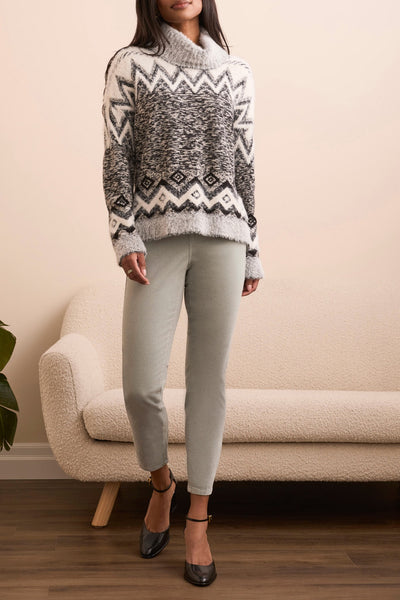 Tribal Turtleneck Sweater 6025O