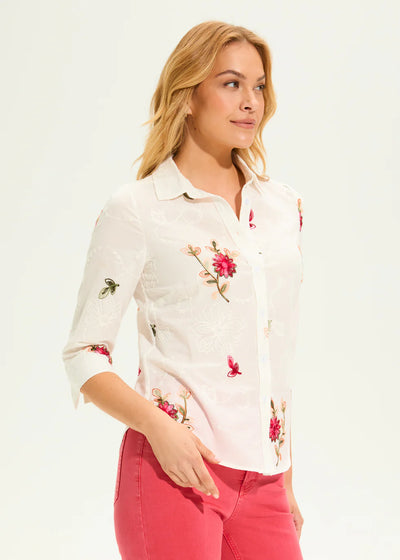 French dressing embroidered voile shirt 7443288
