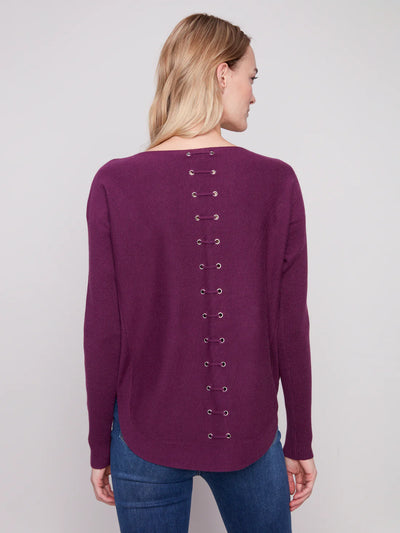 Charlie B Lattice Back Top C2170Z