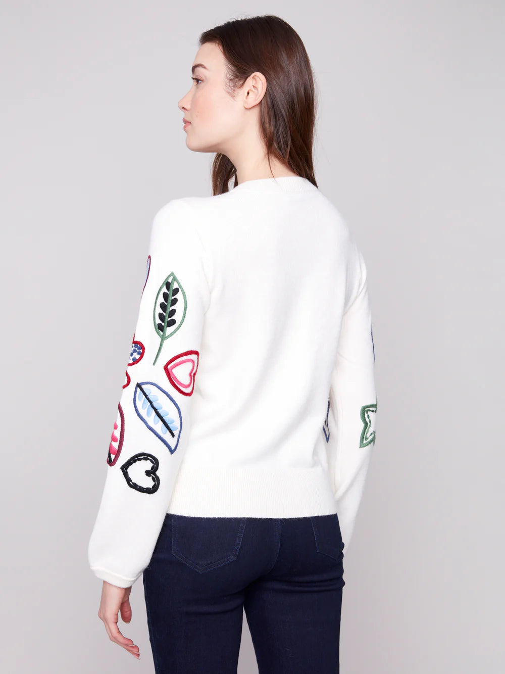 Charlie B Embroidered Sweater C2894