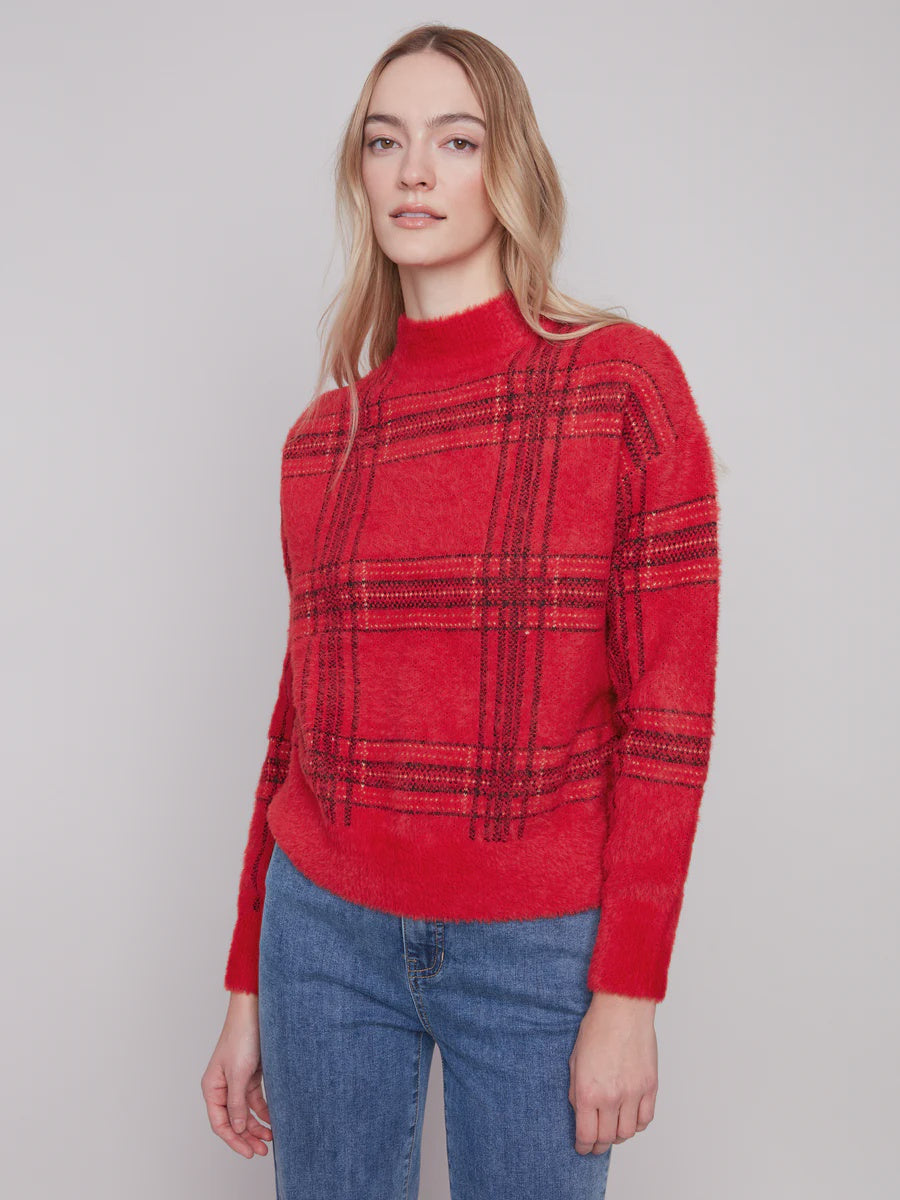 Charlie B Mock Neck Sweater C2910Q