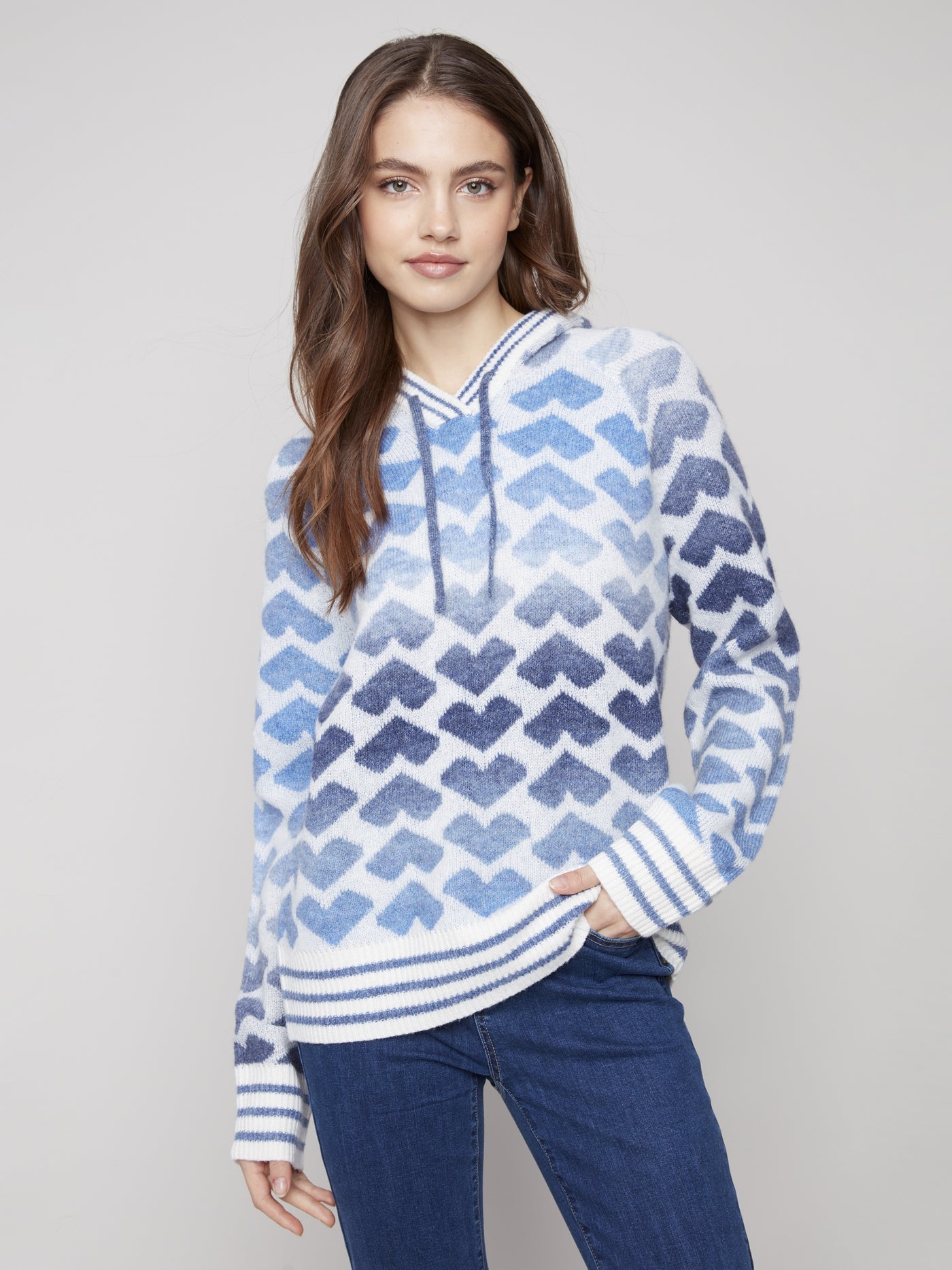 Charlie B Heart Hoodie C2922-405C