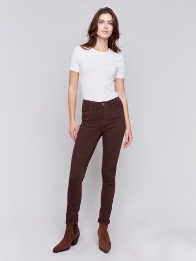 Charlie B. Slim Leg Jeans (Mocha)