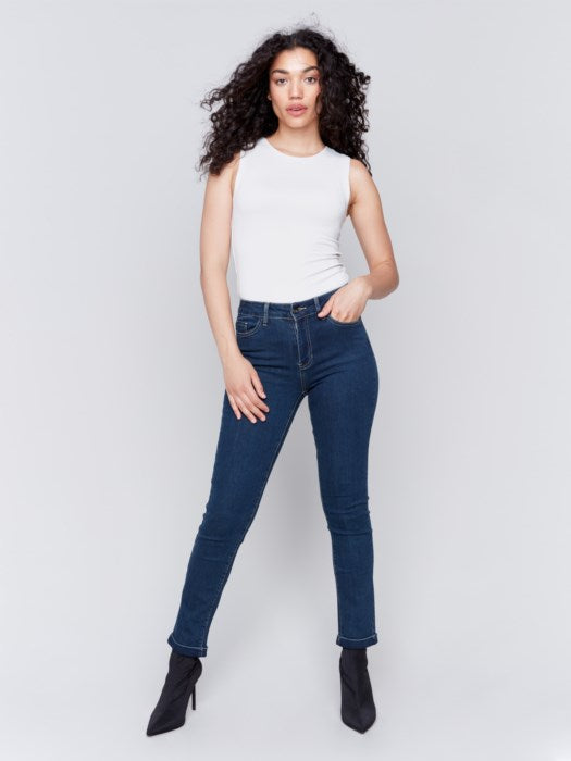 Charlie B. Slim Leg Jeans (Navy)