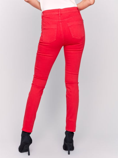 Charlie B. Skinny Twill Pants (Red)