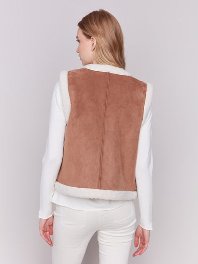 Charlie B. Reversible Faux Fur & Suede Vest