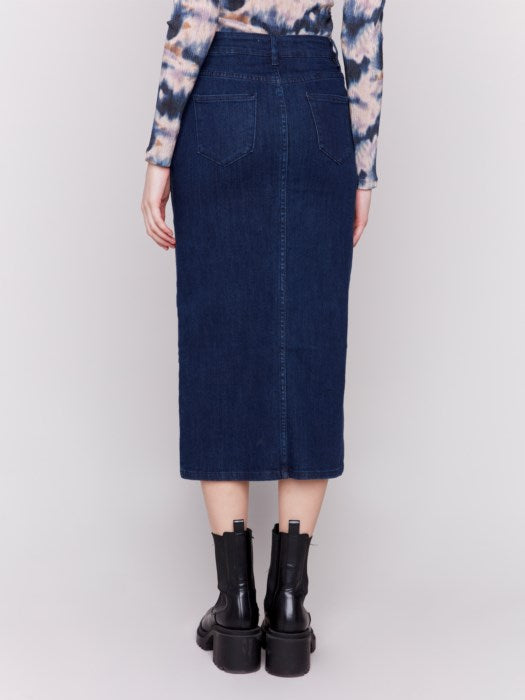 Charlie B. Long Denim Skirt