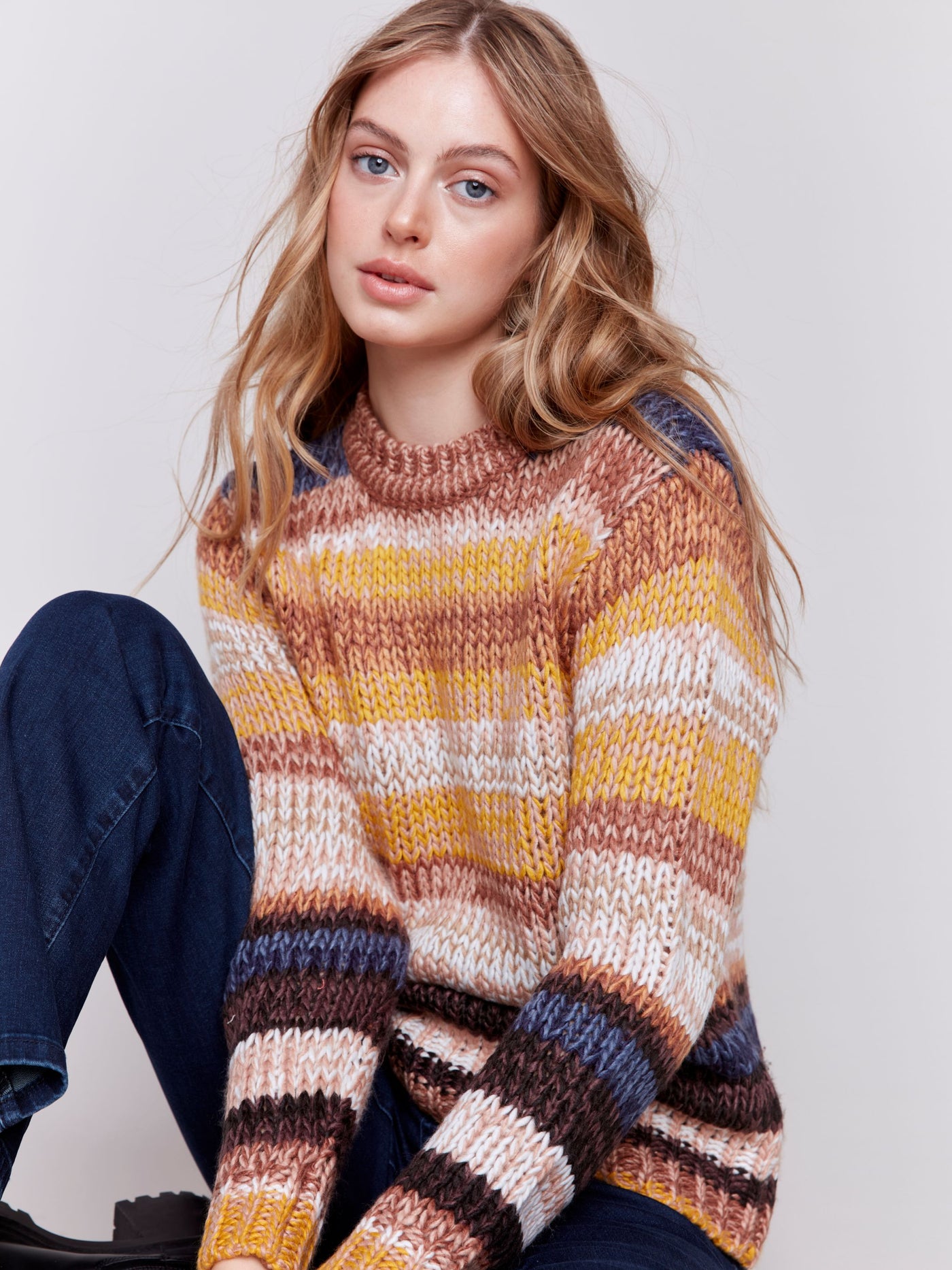 Charlie B. Amber Striped Sweater