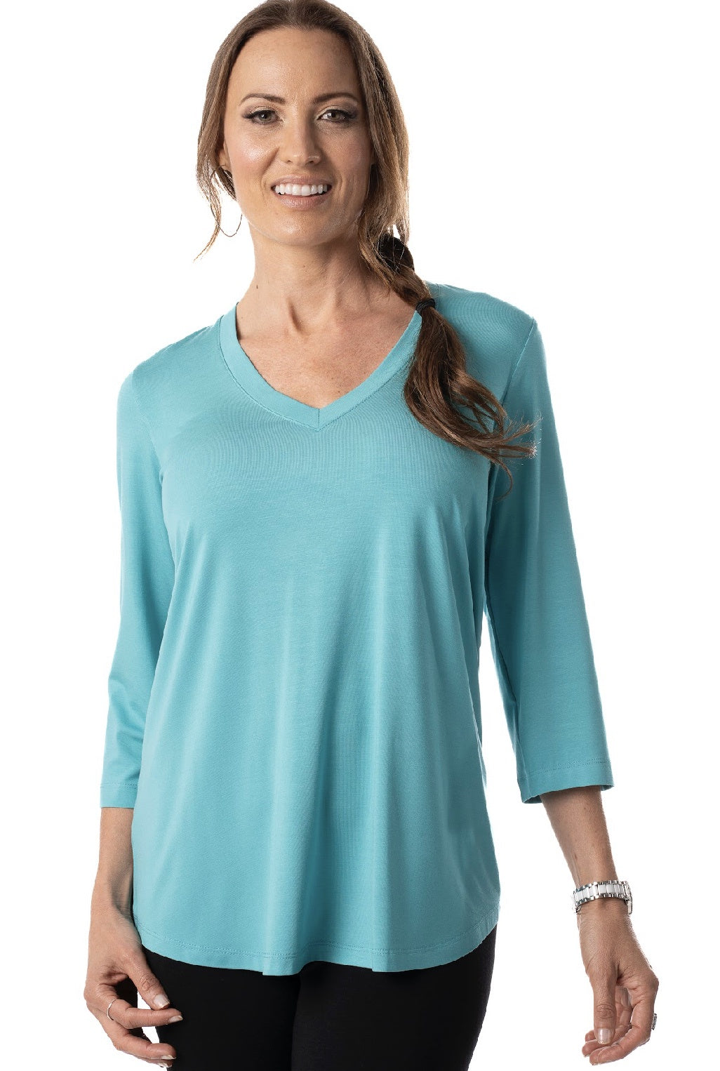 Pure essence 3/4 sleeve essential top 210-4570