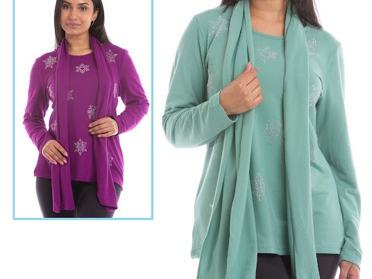 Nulook shimmer star pullover 46810