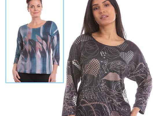 Nulook print crew neck 46803