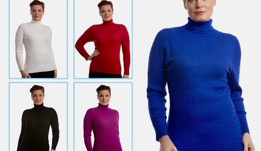 Nulook ribbed turtleneck 34362