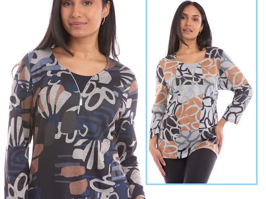Nulook print pullover 46834
