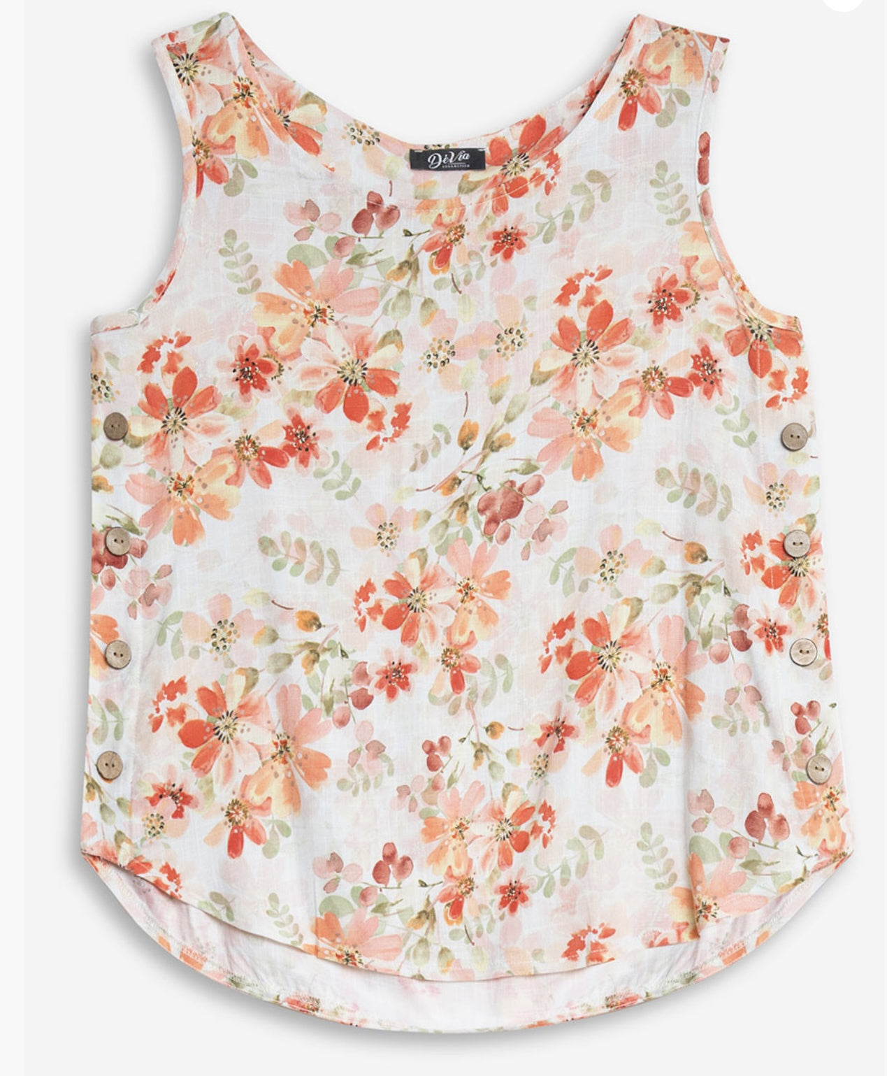 DeVia floral print tank S366T