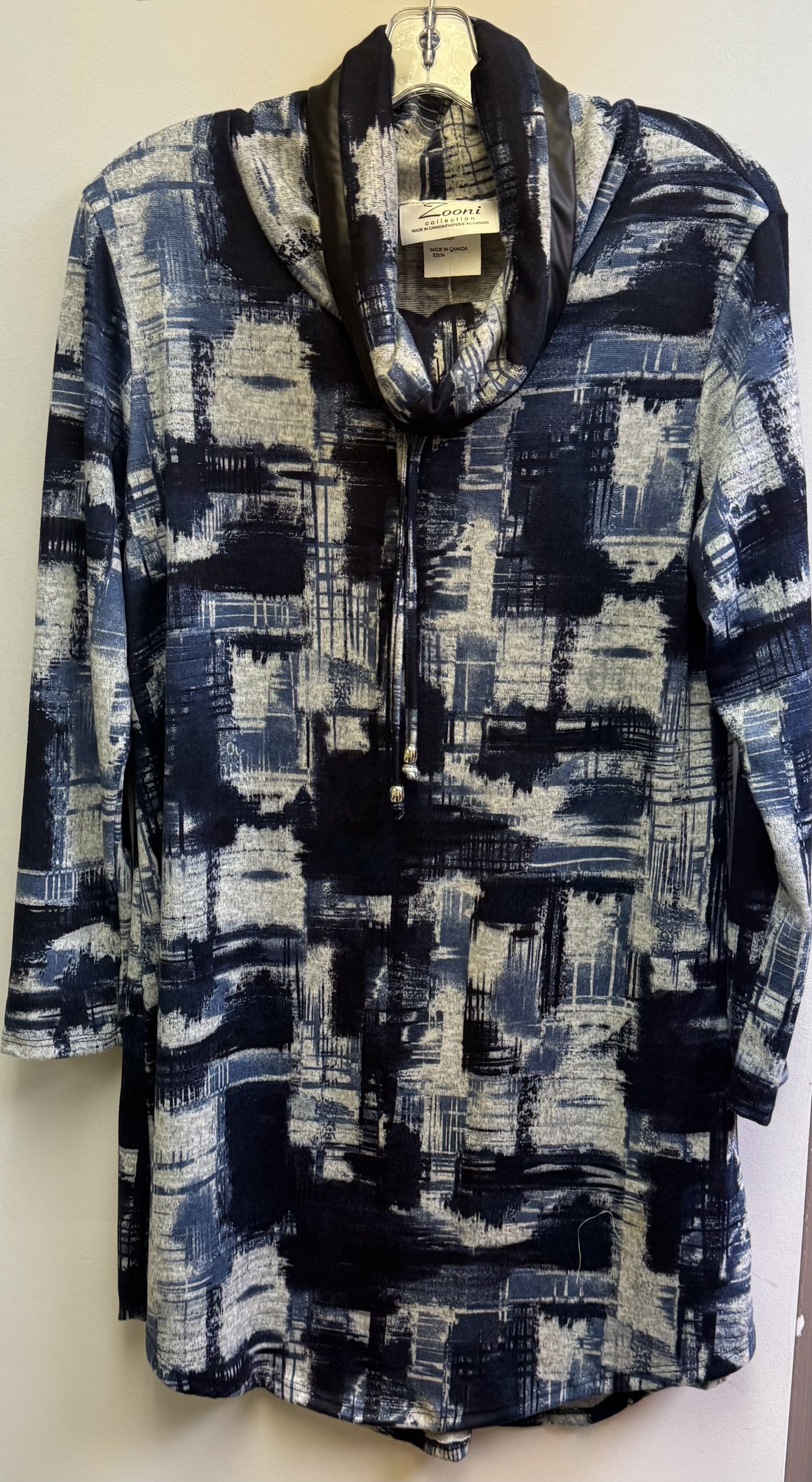 Zooni Blue print sweater dress 202123