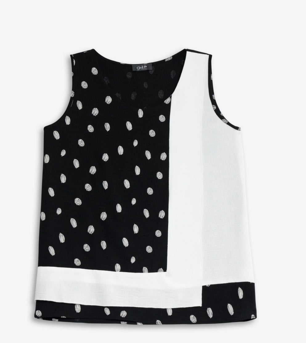 DeVia polka dot sleeveless top S421T