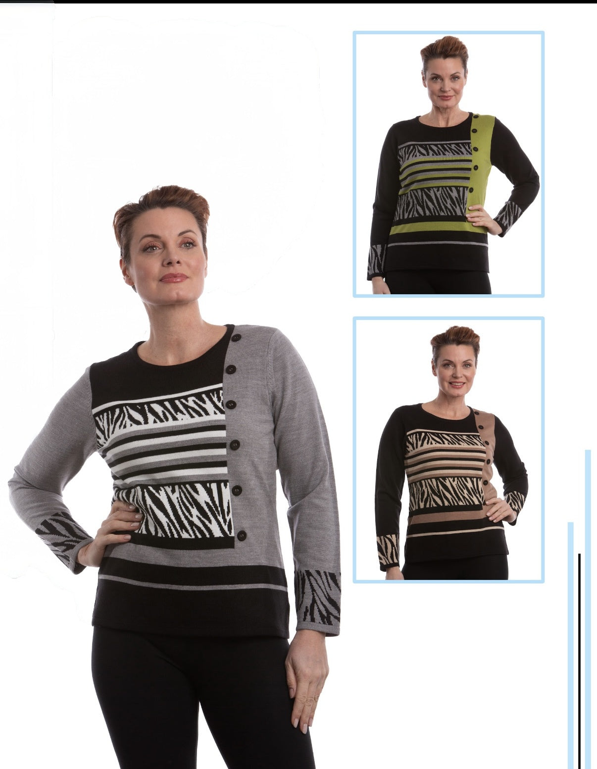 Nulook print sweater 16810