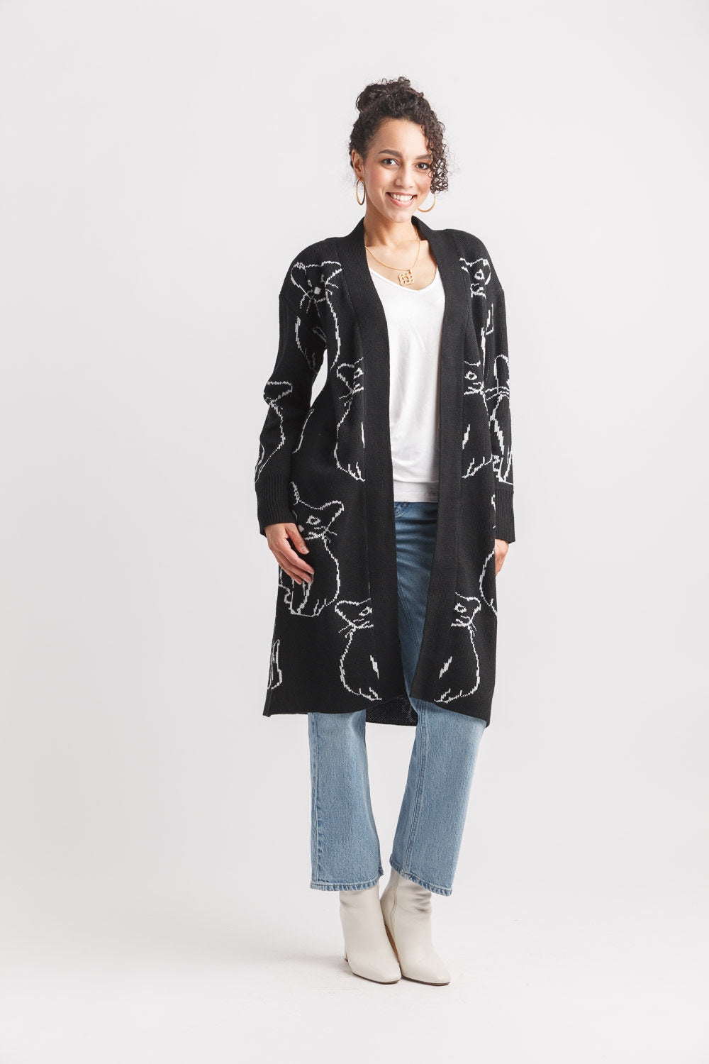 Papillon cat knit coatagin ST-17261