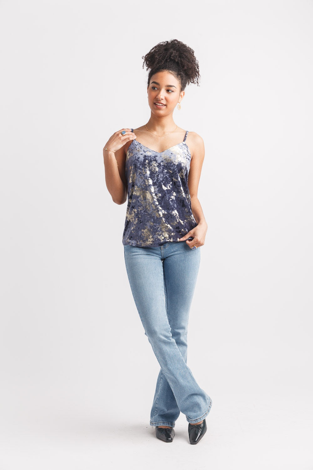 Papillon crushed velvet tank PT-19011