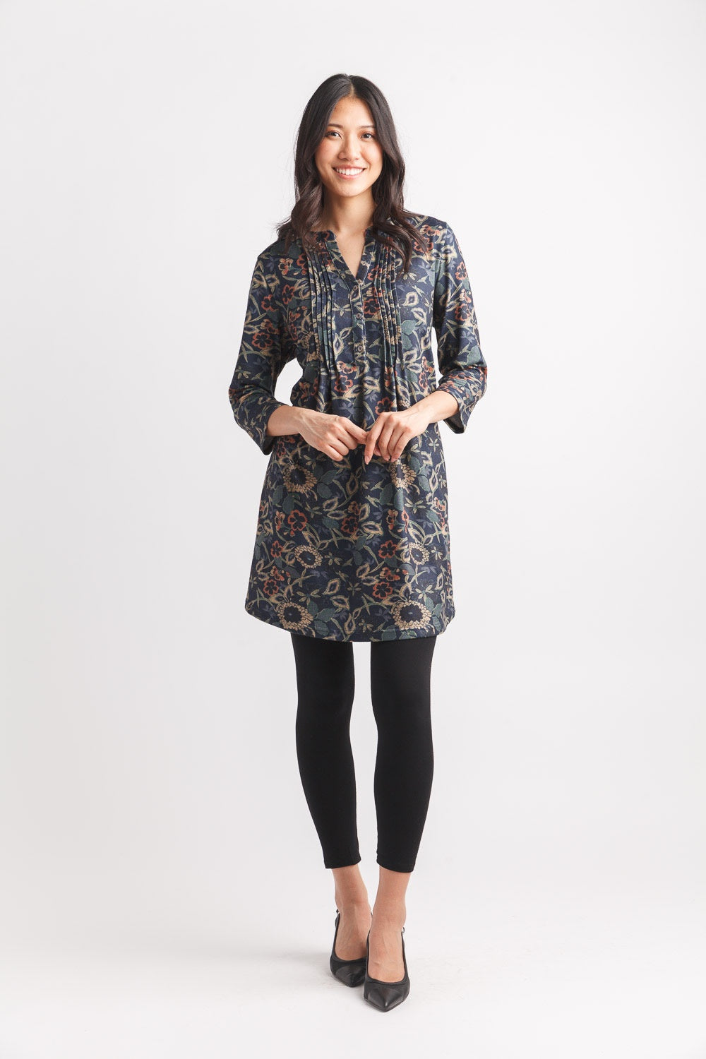 Papillon pin tuck Tunic SD-19409