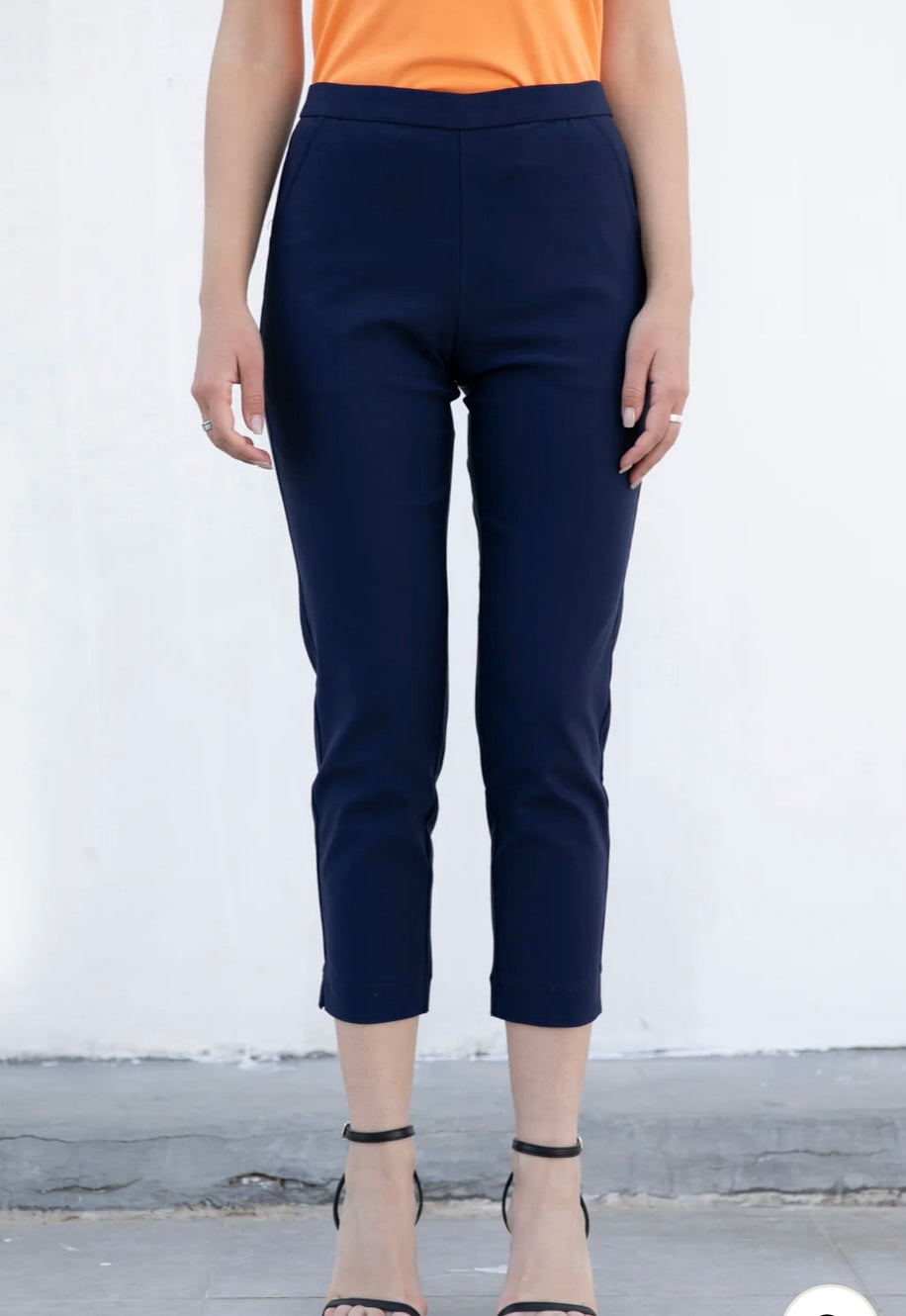 Orange Fashion Village Navy Capris