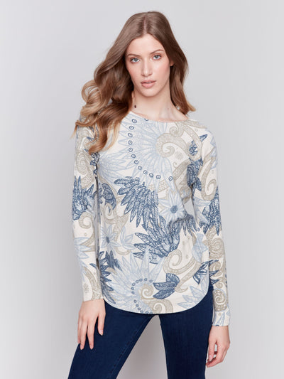 Charlie B. Floral Paisley Sweater