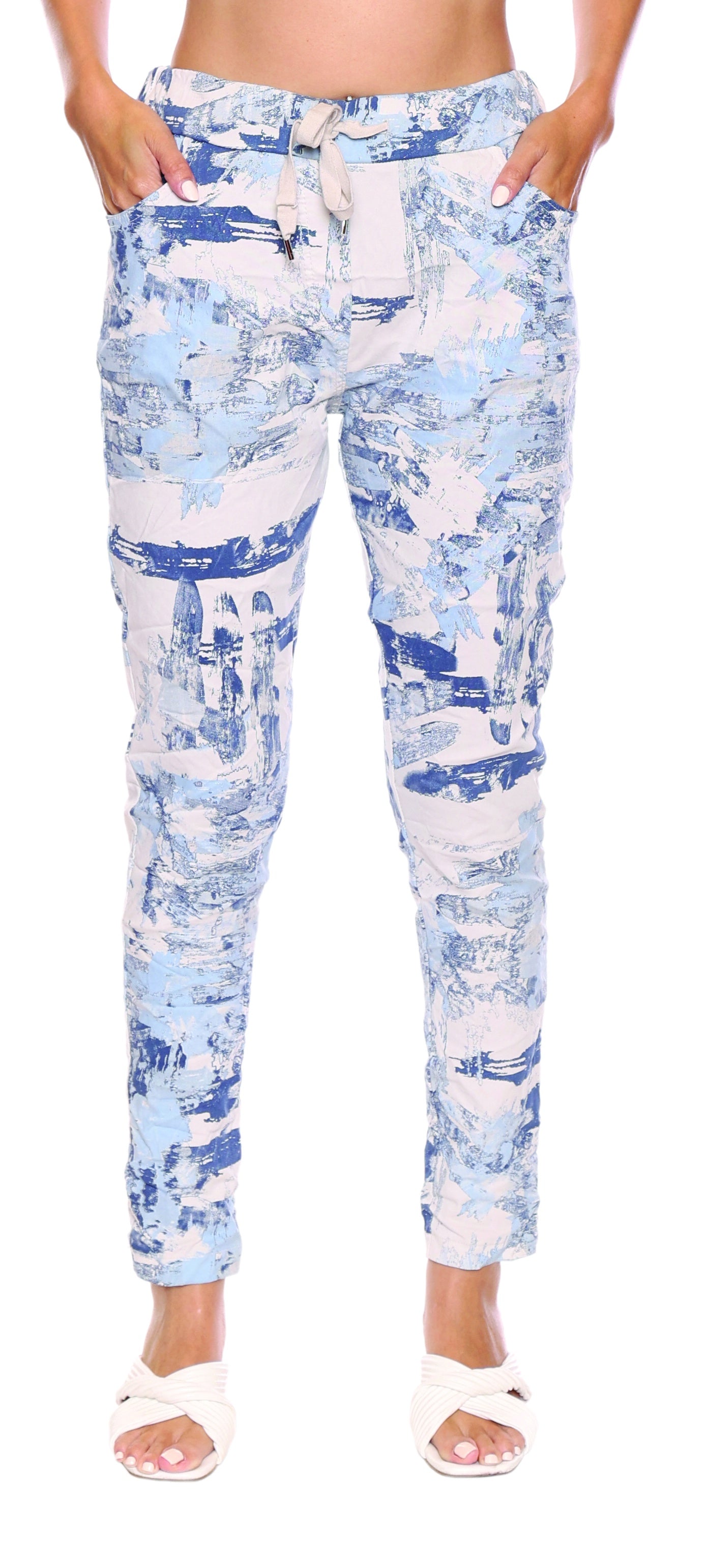 Sorella Blue Print Pants L5334