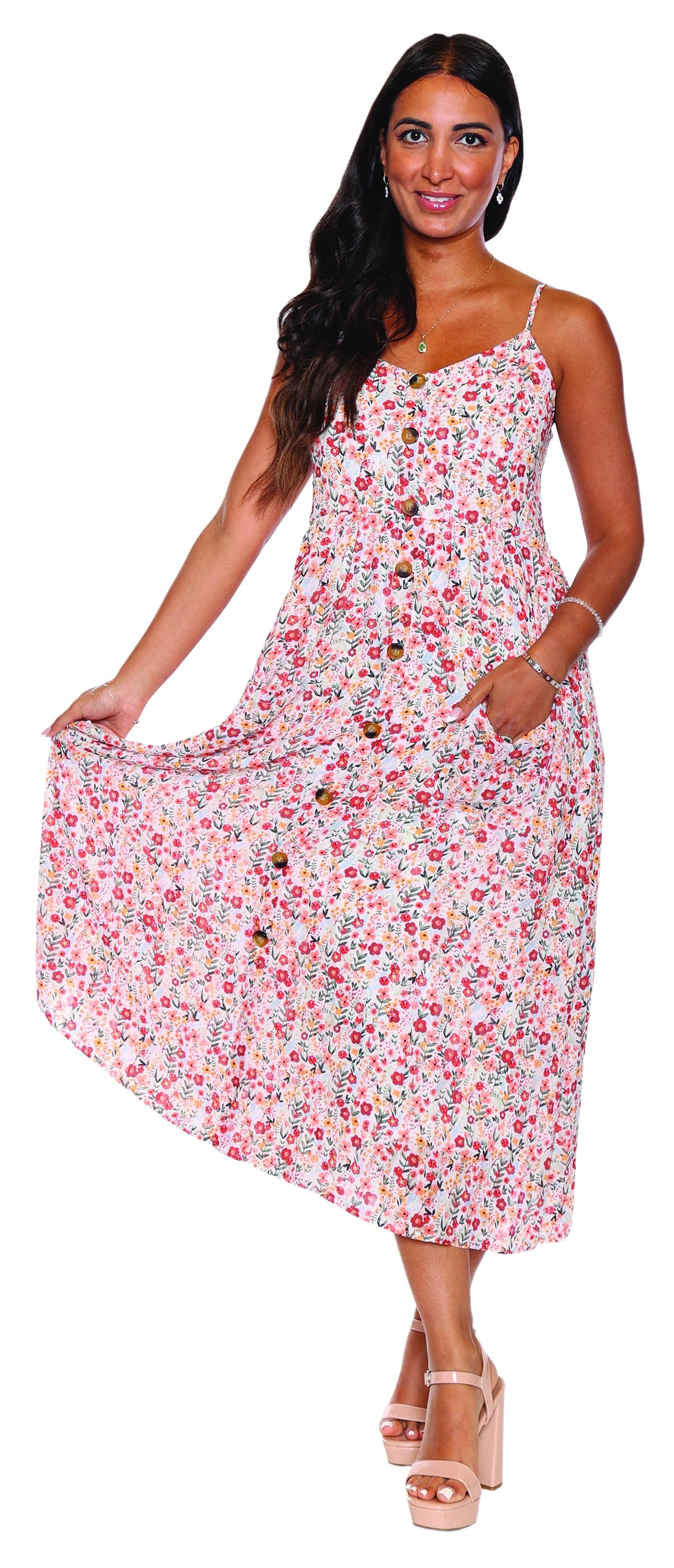 Papa Ditsy Floral Dress t5444