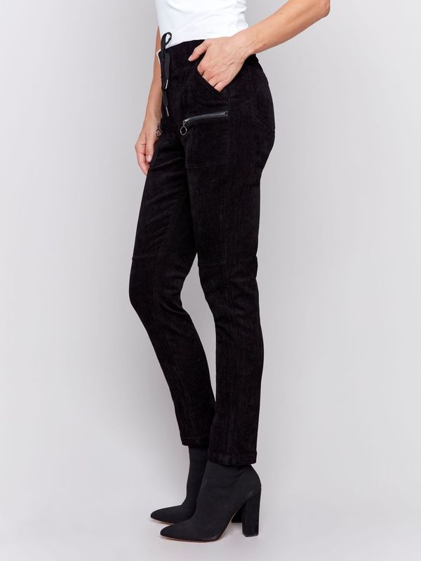 Charlie B. Corduroy Joggers (Black)