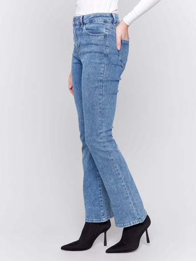 Charlie B. Medium Wash Flared Jeans