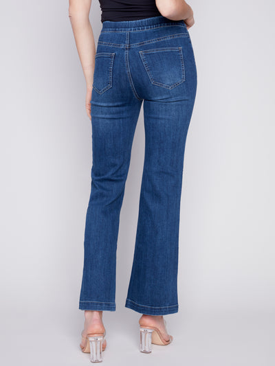 Pull On Flare Leg Jeans
