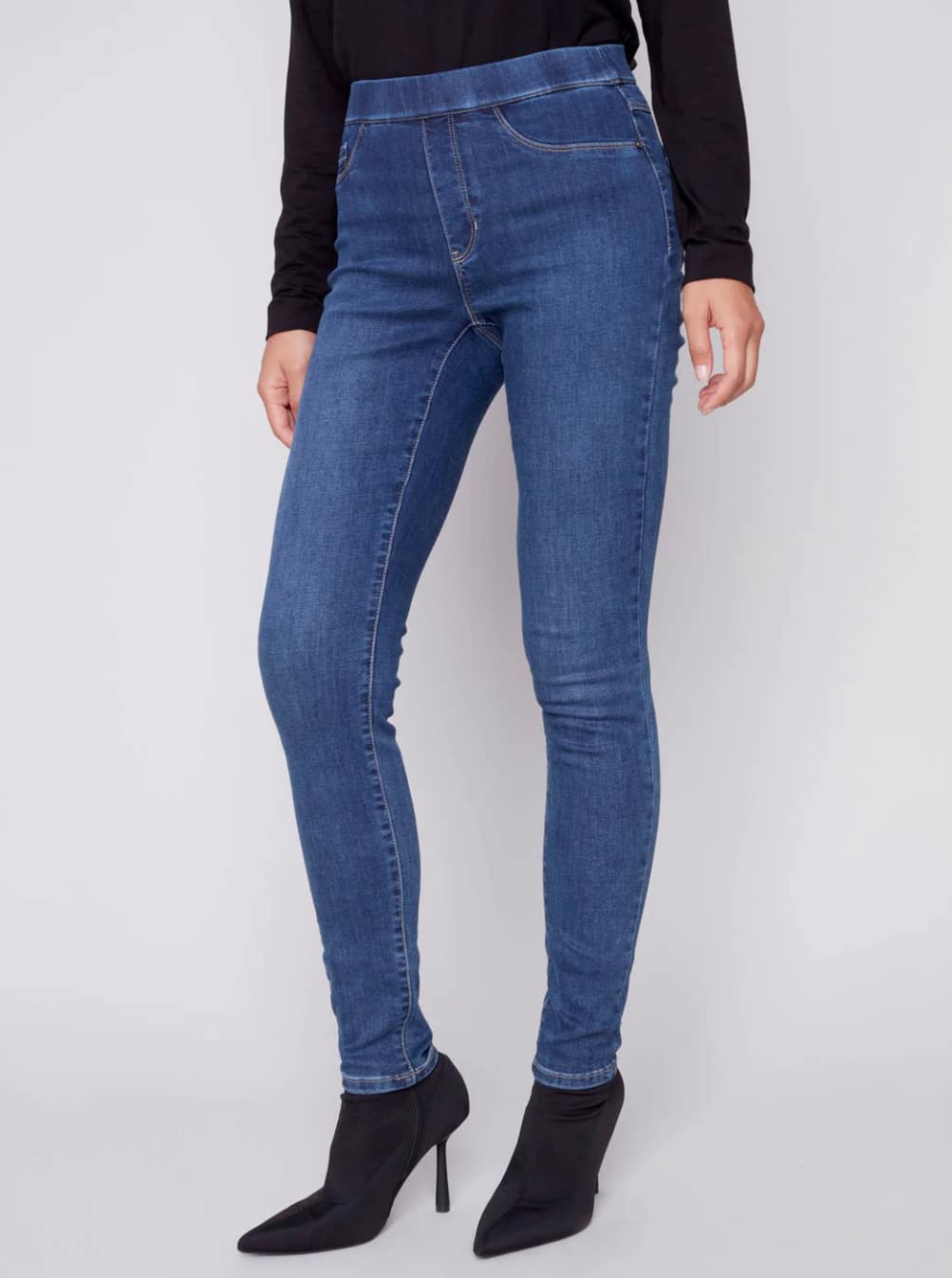 Charlie B. Pull On Slim Leg Jeans