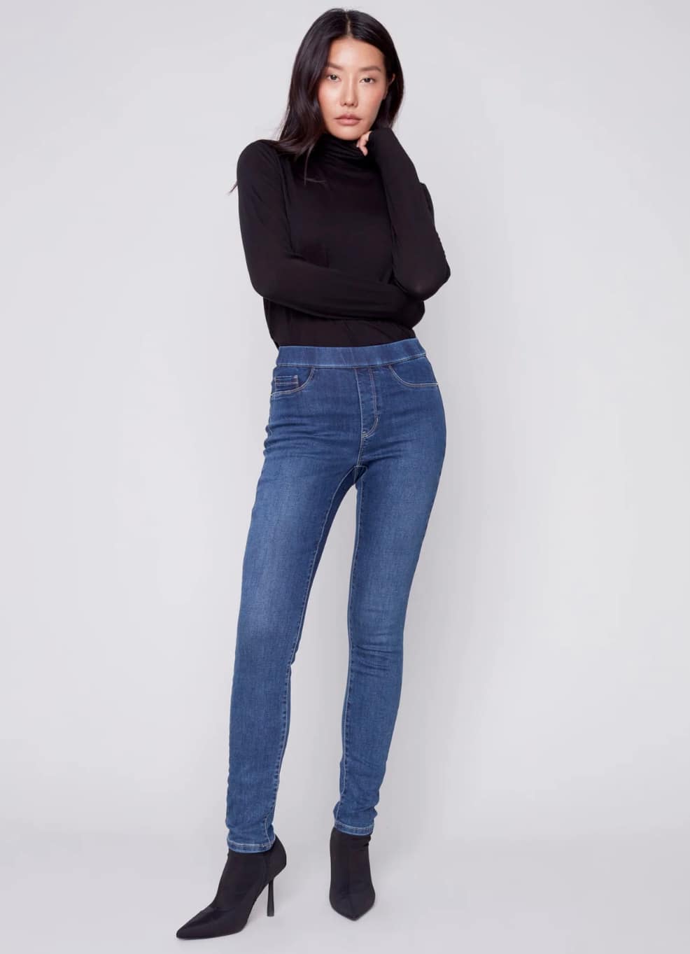 Charlie B. Pull On Slim Leg Jeans