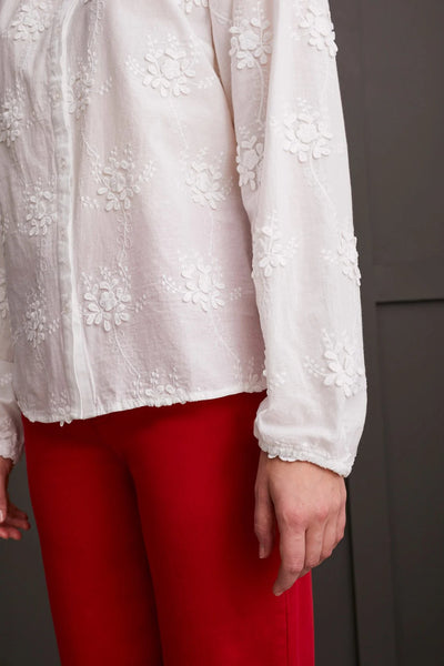 Tribal Floral Embroidered Blouse