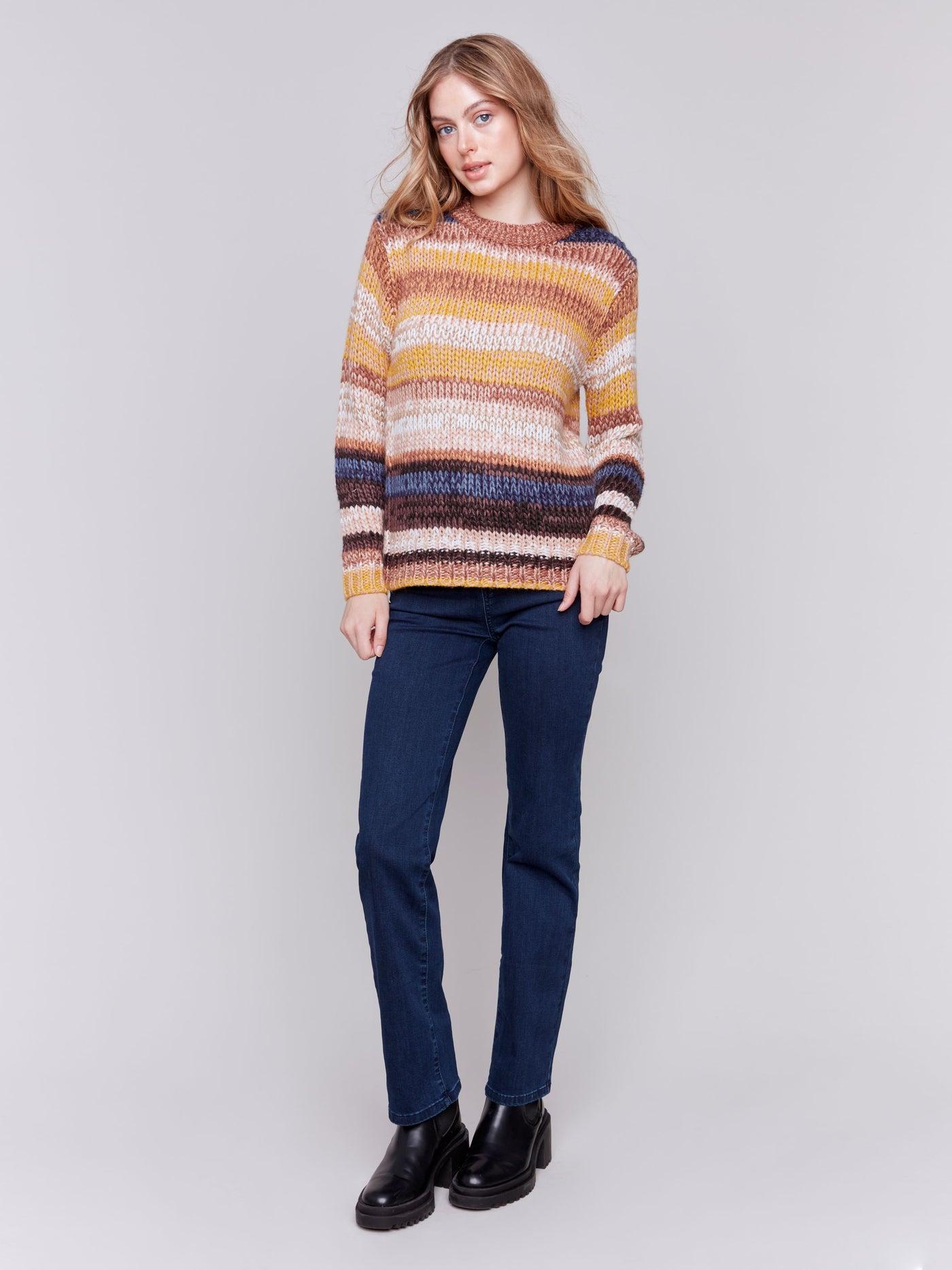 Charlie B. Amber Striped Sweater